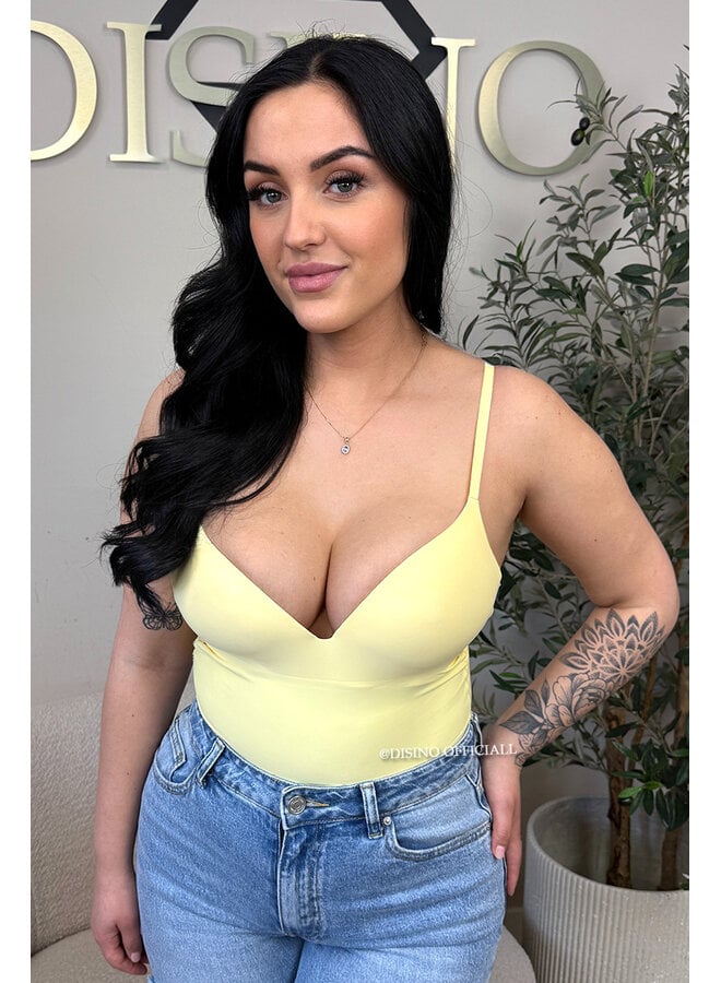 YELLOW - 'NATHALIE BODYSUIT' - CLASSY SHAPING SEAMLESS BODYSUIT