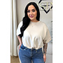 BEIGE - 'MILA TOP' - OVERSIZED CROPPED TOP