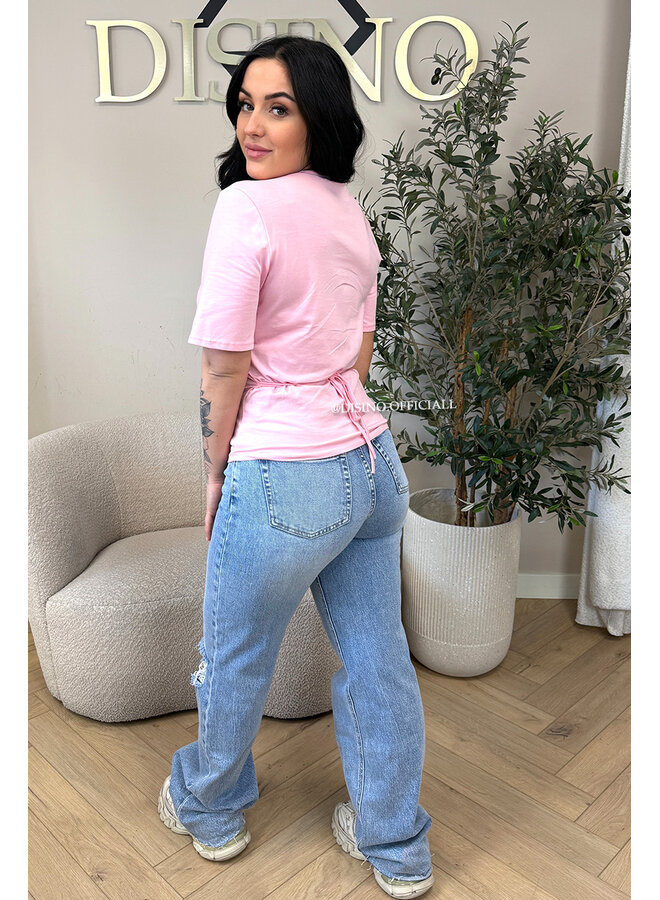 PINK - 'NORÉ TOP' - SNATCHED TEE TOP