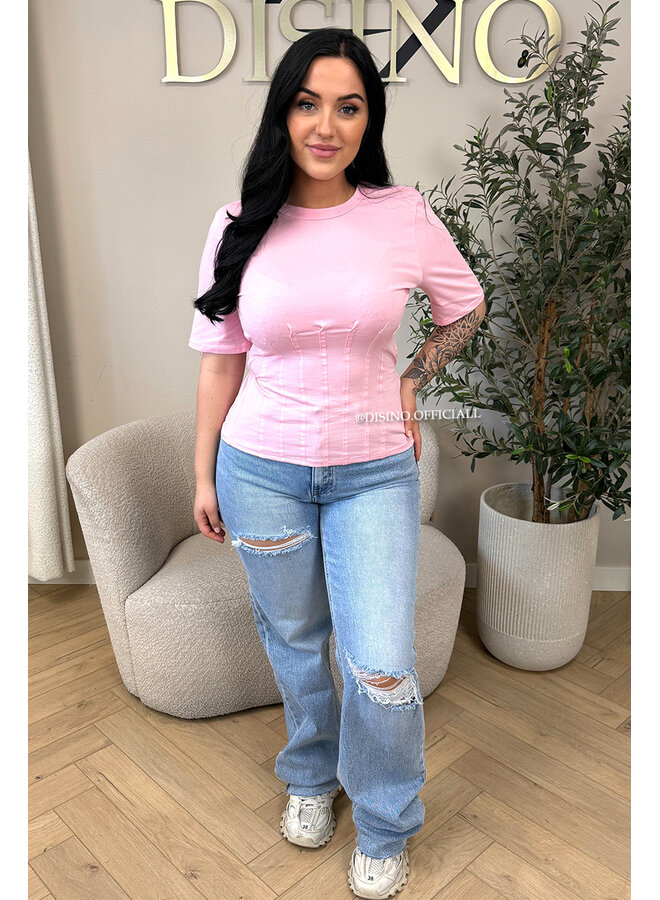 PINK - 'NORÉ TOP' - SNATCHED TEE TOP