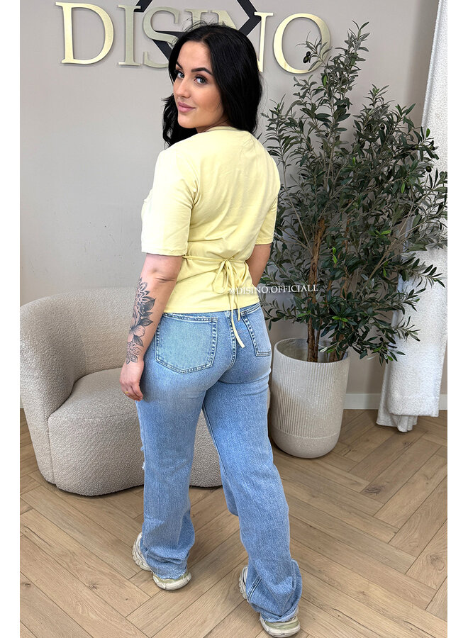 YELLOW - 'NORÉ TOP' - SNATCHED TEE TOP