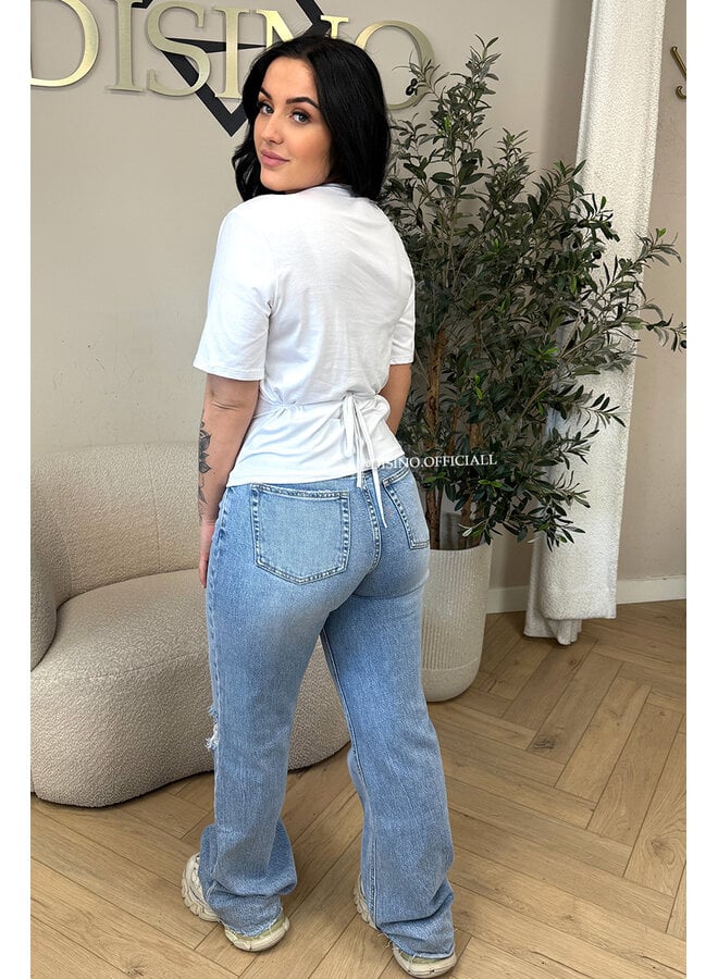 WHITE - 'NORÉ TOP' - SNATCHED TEE TOP