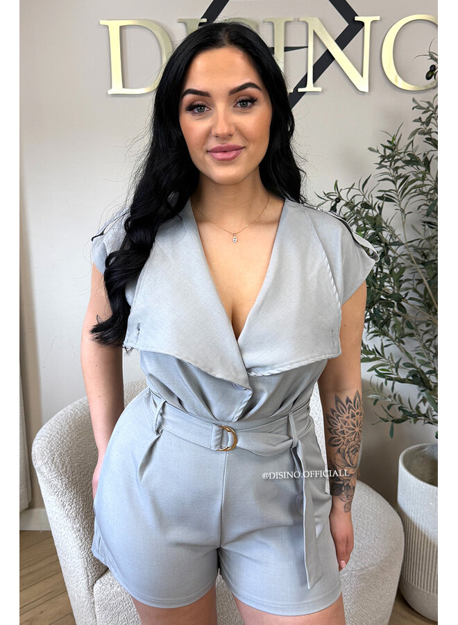 GREY - 'DAHLIA PLAYSUIT' - INSPIRED PLAYSUIT