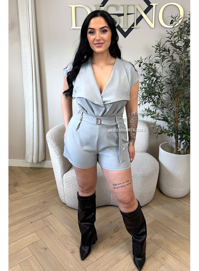 GREY - 'DAHLIA PLAYSUIT' - INSPIRED PLAYSUIT