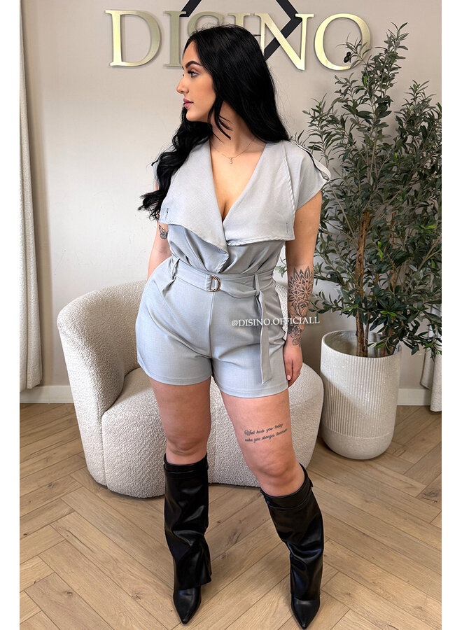 GREY - 'DAHLIA PLAYSUIT' - INSPIRED PLAYSUIT