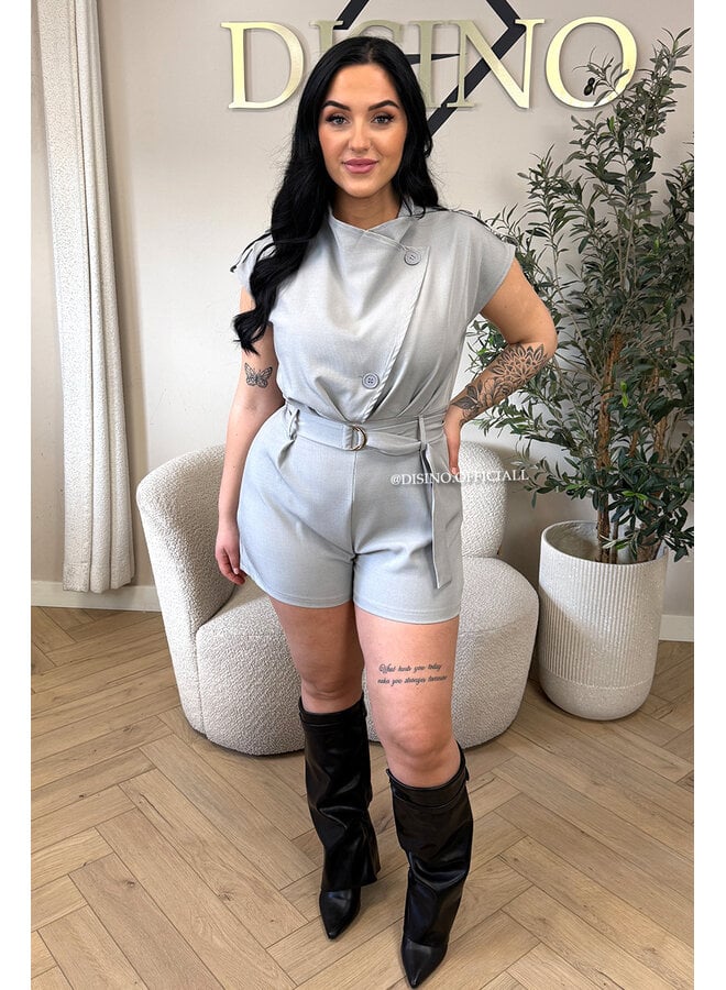 TAUPE - 'DAHLIA PLAYSUIT' - INSPIRED PLAYSUIT