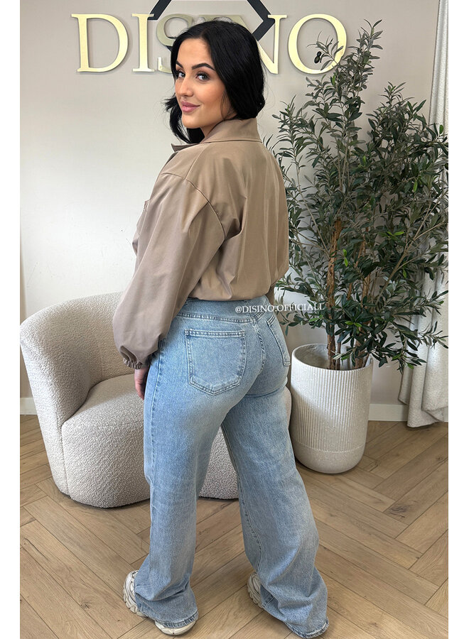 CAMEL - 'JULIE JACKET' - CROPPED TRENCH JACKET