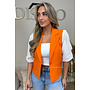 ORANGE - 'QUINN SHORT SLEEVE' - BRODERIE PUFF SLEEVE BLAZER