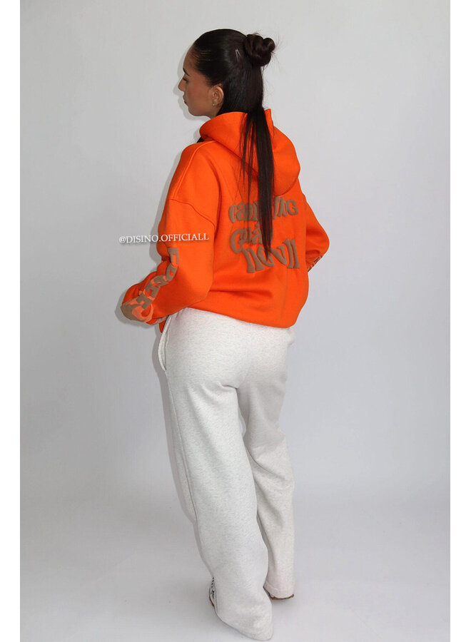 ORANGE - 'LUCKY ME HOODIE' - PREMIUM QUALITY DESIGNER INSPIRED HOODIE
