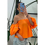 ORANGE - 'SABELLA' - PUFF SLEEVE OFF SHOULDER TOP