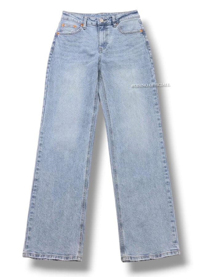 LIGHT BLUE - 'FLORIDA' - PERFECT WASHING STRETCH STRAIGHT LEG JEANS