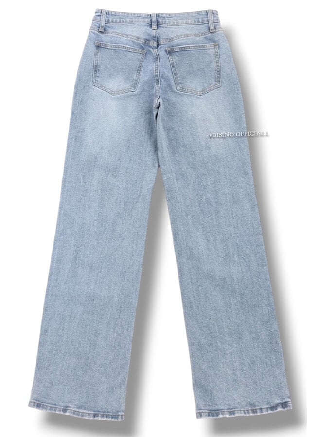 LIGHT BLUE - 'FLORIDA' - PERFECT WASHING STRETCH STRAIGHT LEG JEANS