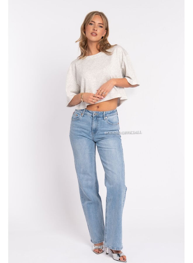 LIGHT BLUE - 'FLORIDA' - PERFECT WASHING STRETCH STRAIGHT LEG JEANS