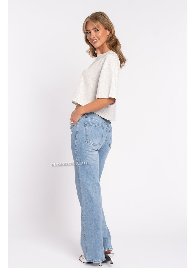 LIGHT BLUE - 'FLORIDA' - PERFECT WASHING STRETCH STRAIGHT LEG JEANS