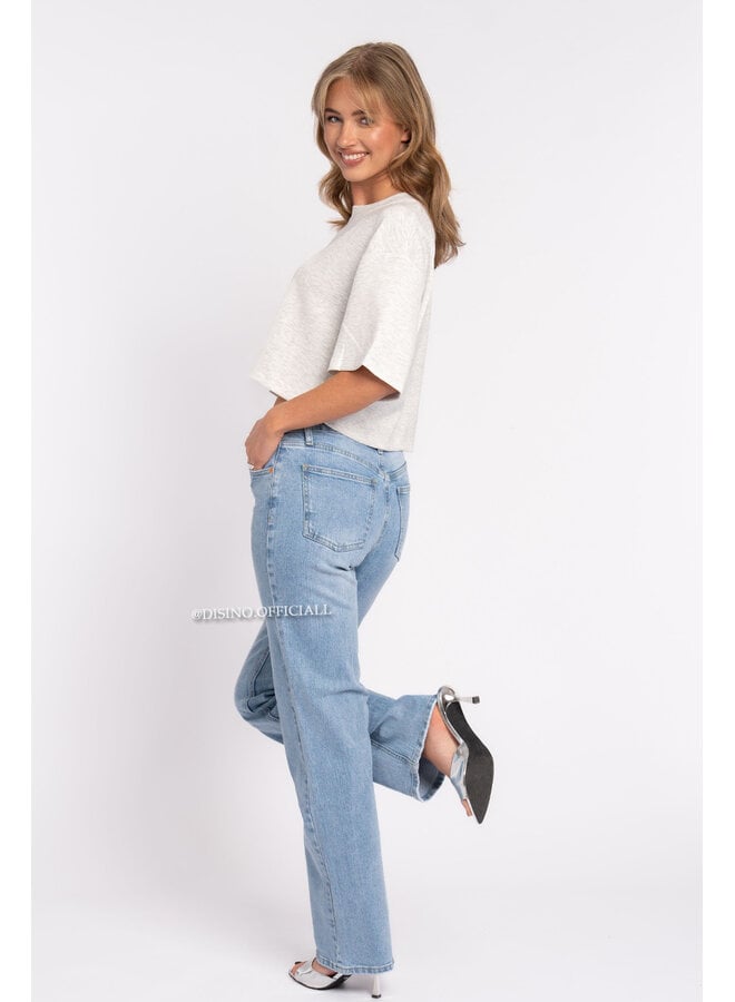 LIGHT BLUE - 'FLORIDA' - PERFECT WASHING STRETCH STRAIGHT LEG JEANS