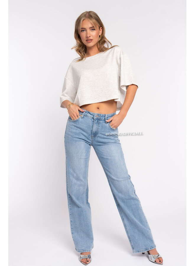 LIGHT BLUE - 'FLORIDA' - PERFECT WASHING STRETCH STRAIGHT LEG JEANS