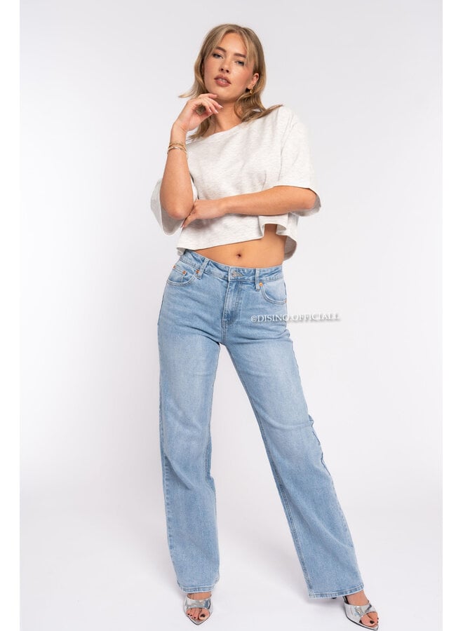 LIGHT BLUE - 'FLORIDA' - PERFECT WASHING STRETCH STRAIGHT LEG JEANS