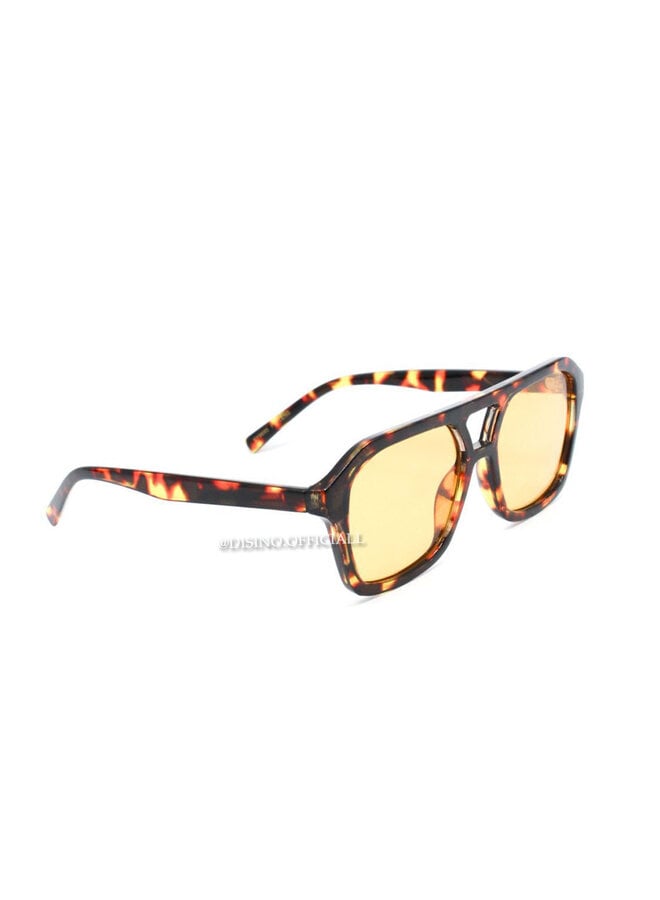 BROWN - 'BARCELONA' - INSPIRED ORANGE GLASSES SUNNIES