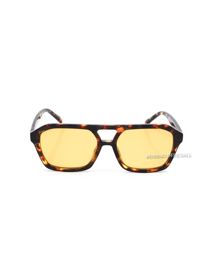 BROWN - 'BARCELONA' - INSPIRED ORANGE GLASSES SUNNIES