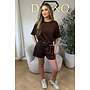 CHOCO - 'MILA SHORT SET' - OVERSIZED TOP + PANTS TWO PIECE SET