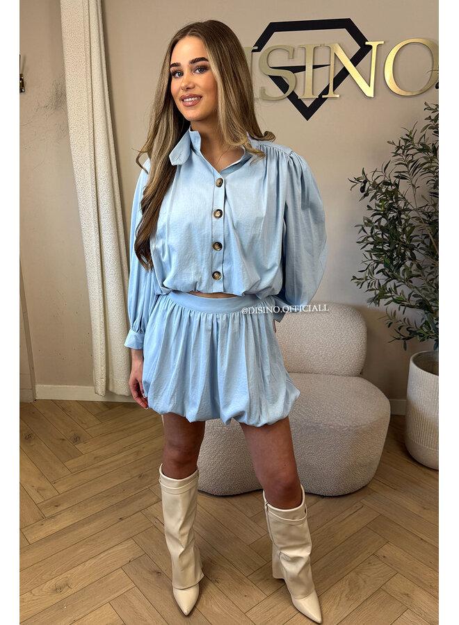 BLUE - 'ALAYA BLOUSE' - PREMIUM QUALITY BALLOON BLOUSE