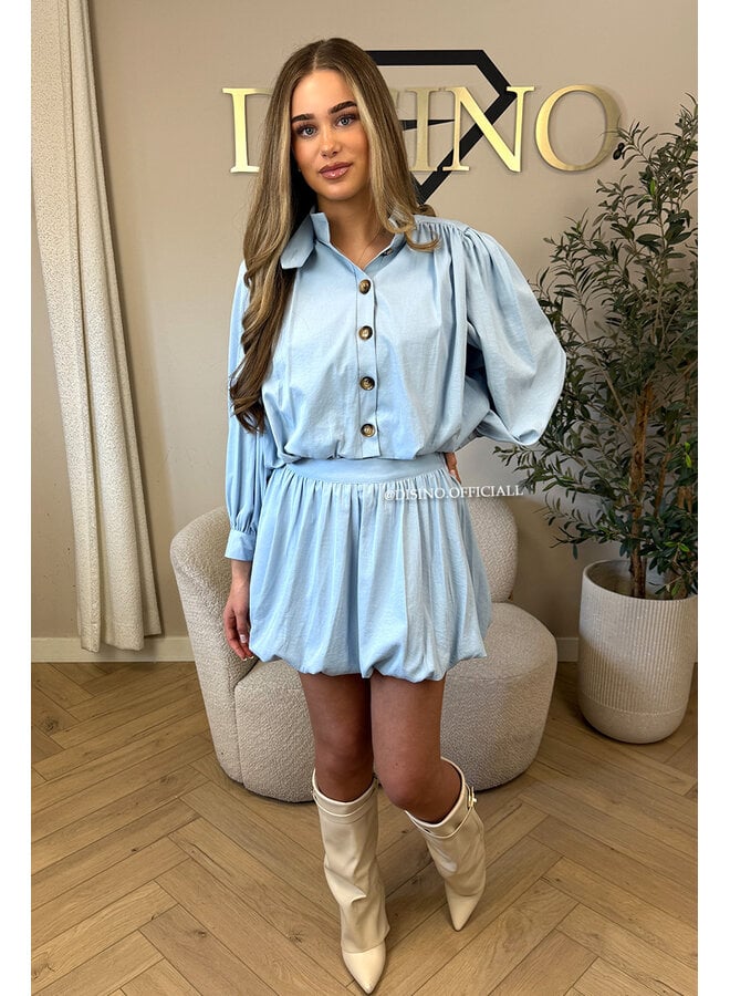 BLUE - 'ALAYA BLOUSE' - PREMIUM QUALITY BALLOON BLOUSE