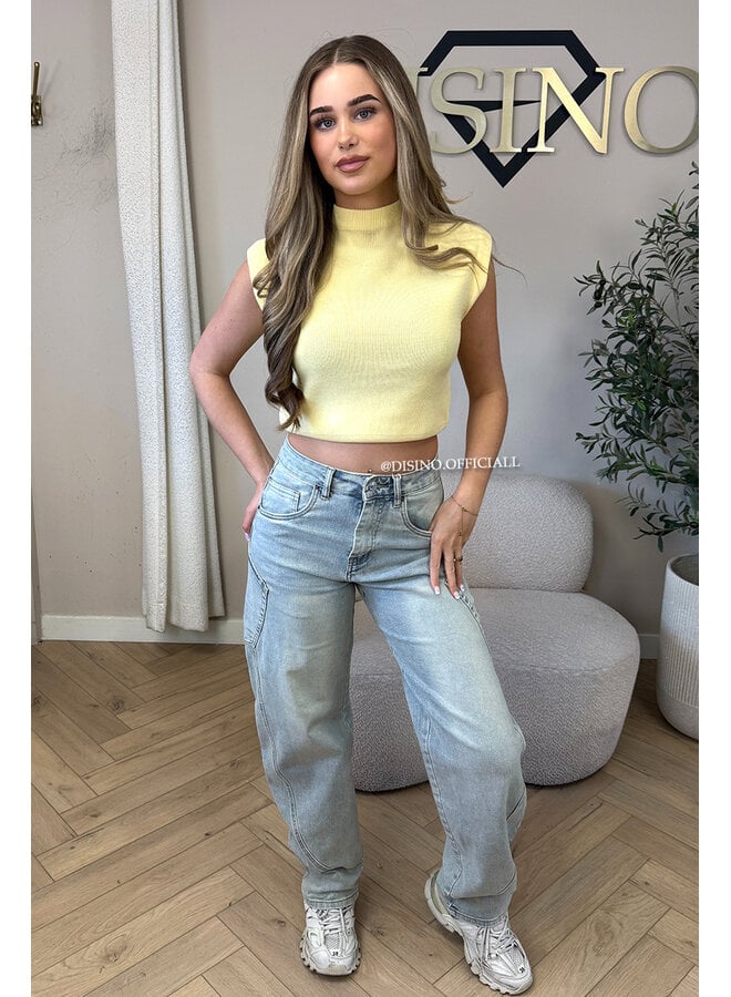 ViNTAGE BLUE - 'BALVIN JEANS' - SUPER STRETCH VIRAL BALLOON CARGO LEG JEANS