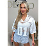 WHITE - 'BLAZE JERSEY' - OVERSIZED LACE JERSEY