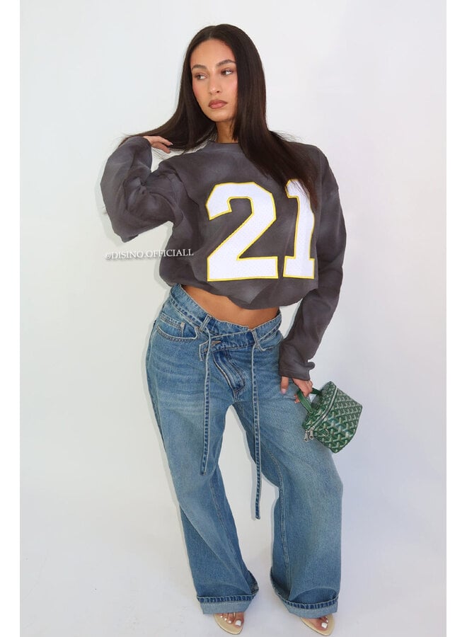 WASHED GREY - '21 LONGSLEEVE' - OVERSIZED PRIORITY LONGSLEEVE JERSEY