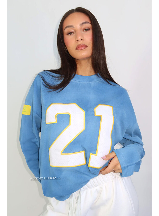 WASHED BLUE - '21 LONGSLEEVE' - OVERSIZED PRIORITY LONGSLEEVE JERSEY