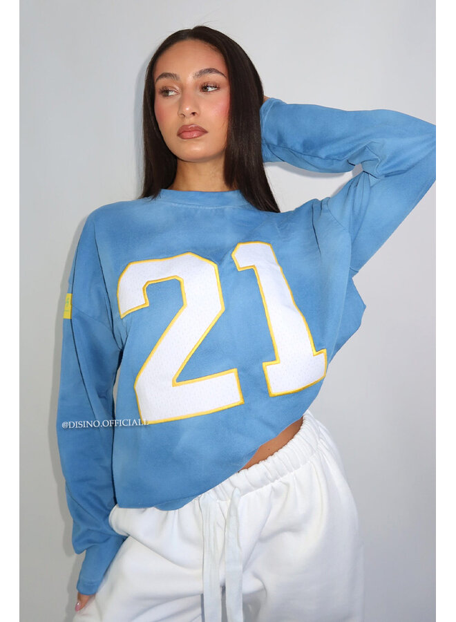 WASHED BLUE - '21 LONGSLEEVE' - OVERSIZED PRIORITY LONGSLEEVE JERSEY