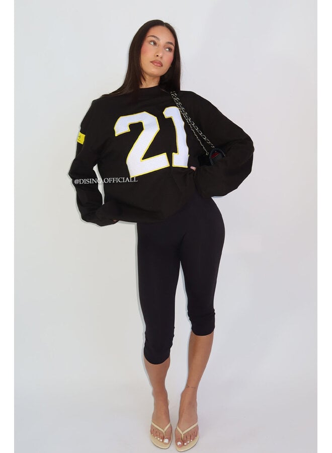 BLACK/YELLOW - '21 LONGSLEEVE' - OVERSIZED PRIORITY LONGSLEEVE JERSEY