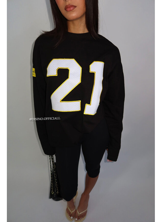 BLACK/YELLOW - '21 LONGSLEEVE' - OVERSIZED PRIORITY LONGSLEEVE JERSEY