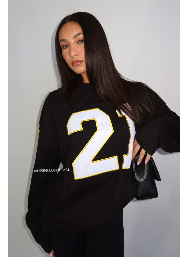 BLACK/YELLOW - '21 LONGSLEEVE' - OVERSIZED PRIORITY LONGSLEEVE JERSEY