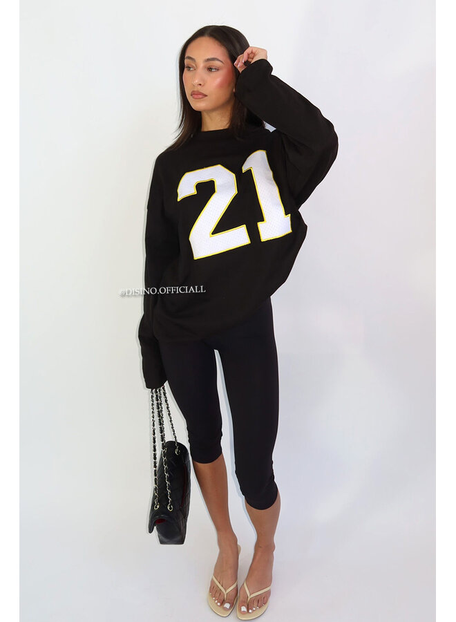 BLACK/YELLOW - '21 LONGSLEEVE' - OVERSIZED PRIORITY LONGSLEEVE JERSEY