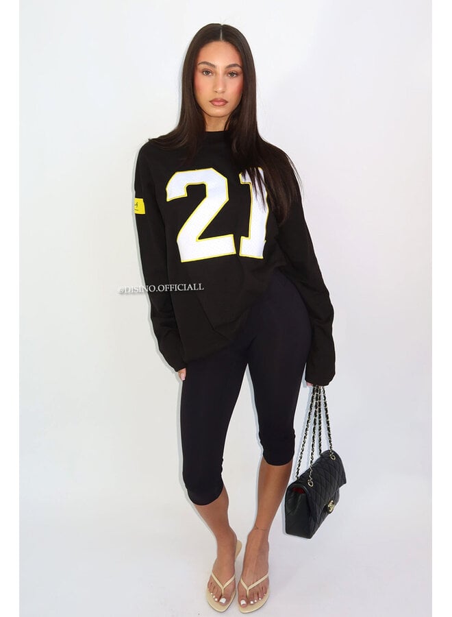 BLACK/YELLOW - '21 LONGSLEEVE' - OVERSIZED PRIORITY LONGSLEEVE JERSEY