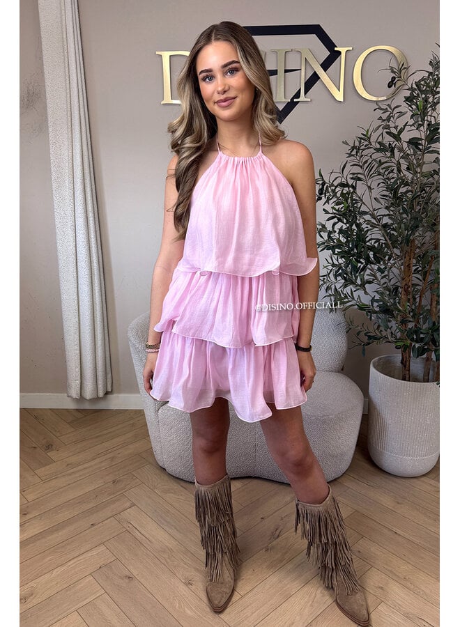 PINK - 'ROSALIA DRESS' - LAYERED RUFFLE DRESS