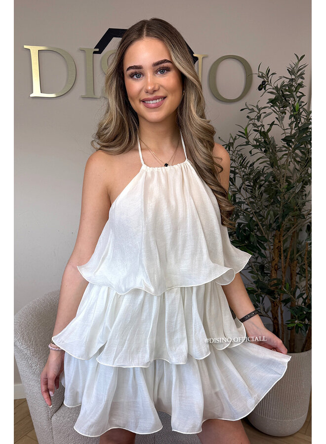 CREME - 'ROSALIA DRESS' - LAYERED RUFFLE DRESS