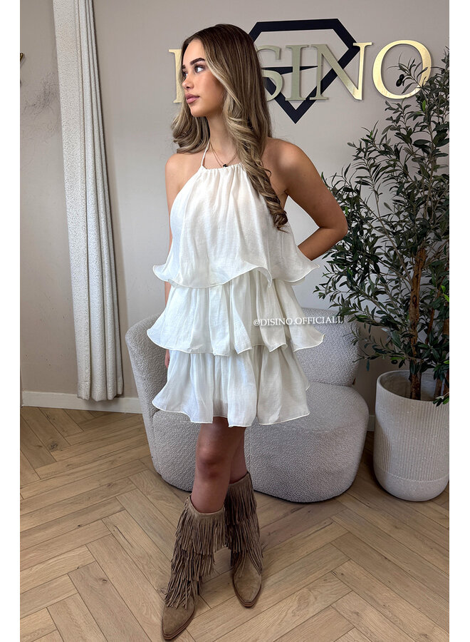 CREME - 'ROSALIA DRESS' - LAYERED RUFFLE DRESS