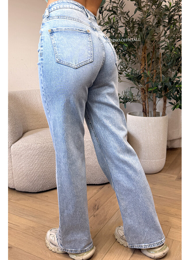 LIGHT BLUE - 'MIAMI JEANS' - PERFECT STRETCH HIGH WAIST JEANS