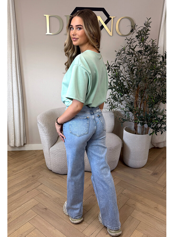 MINT GREEN - 'MILA TOP' - COMFY CROPPED TOP