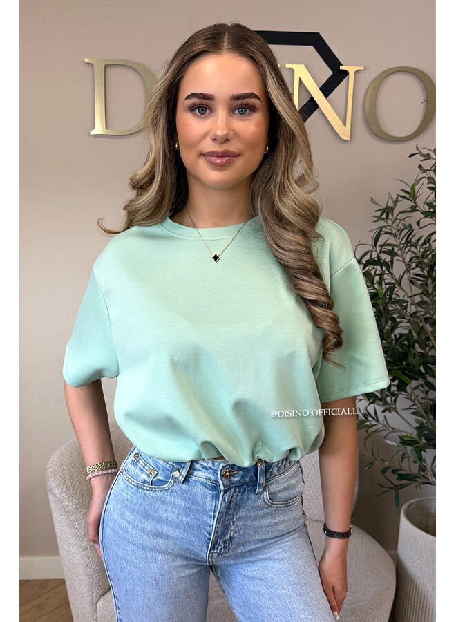 MINT GREEN - 'MILA TOP' - COMFY CROPPED TOP