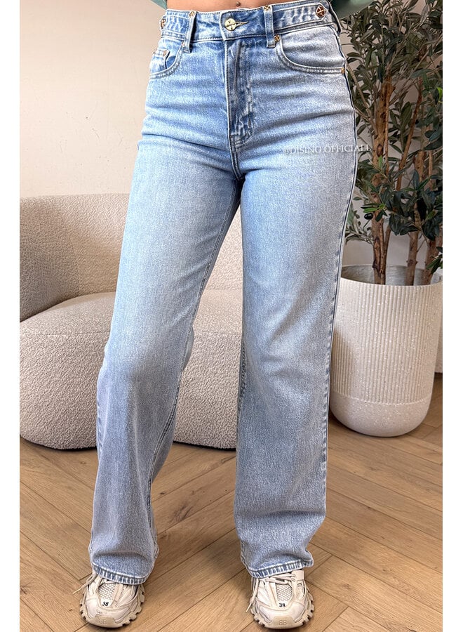 LIGHT BLUE - 'MIAMI JEANS' - PERFECT STRETCH HIGH WAIST JEANS