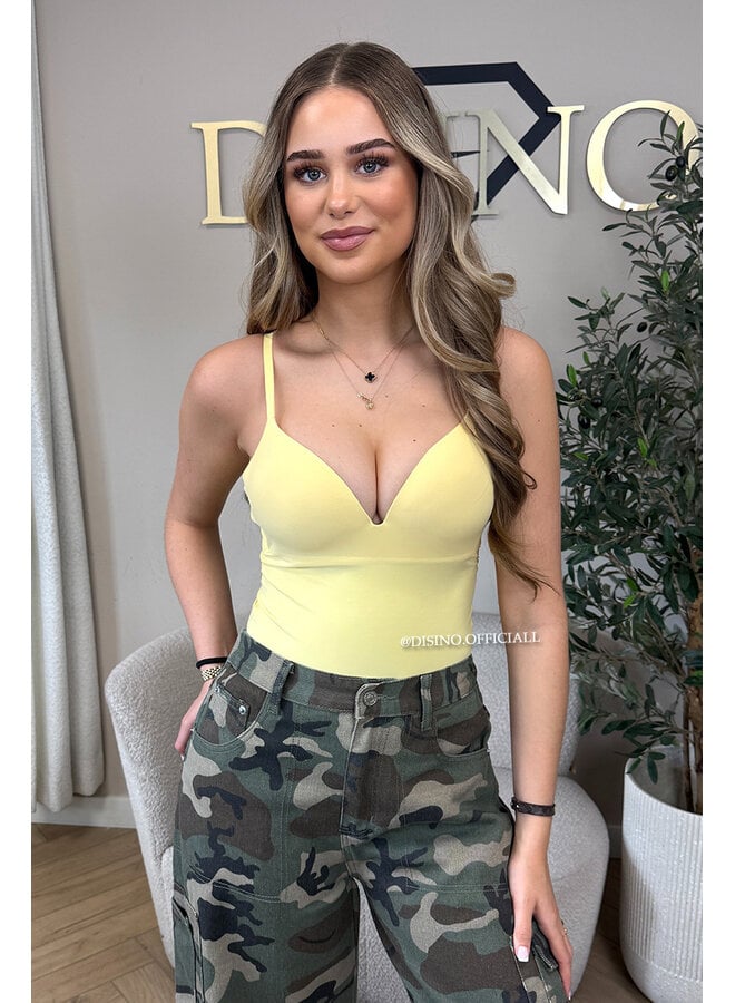 YELLOW - 'NATHALIE BODYSUIT' - CLASSY SHAPING SEAMLESS BODYSUIT