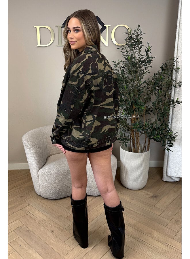 CAMO - 'BRADLEY JACKET' - OVERSIZED DENIM CAMO JACKET