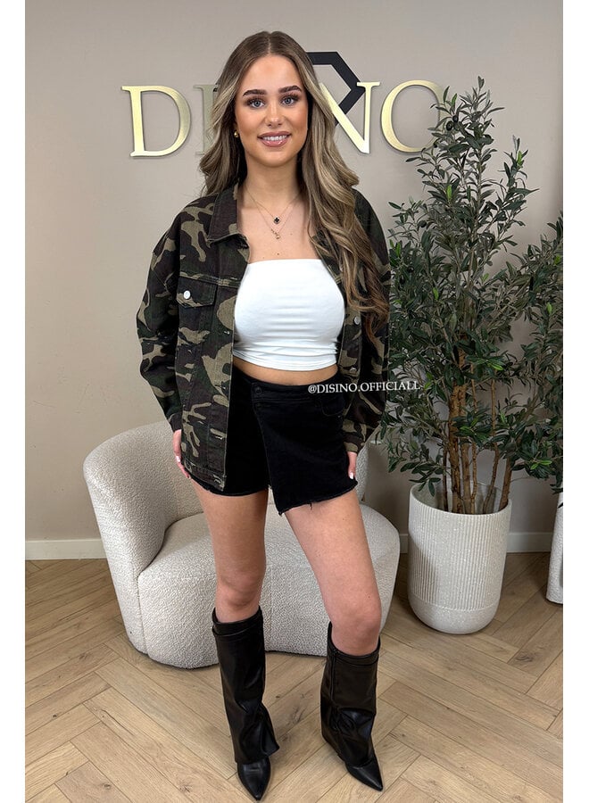 CAMO - 'BRADLEY JACKET' - OVERSIZED DENIM CAMO JACKET