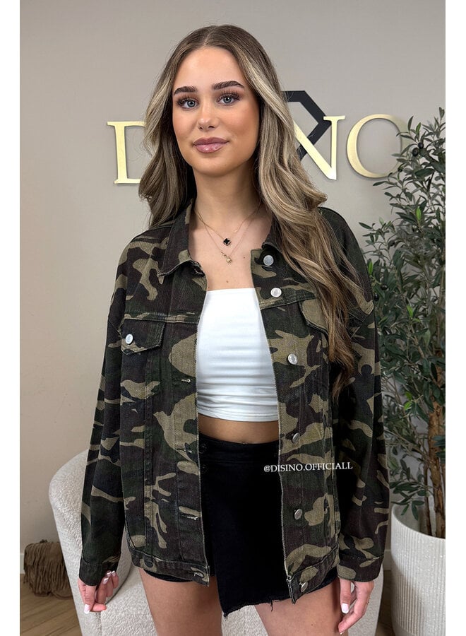 CAMO - 'BRADLEY JACKET' - OVERSIZED DENIM CAMO JACKET