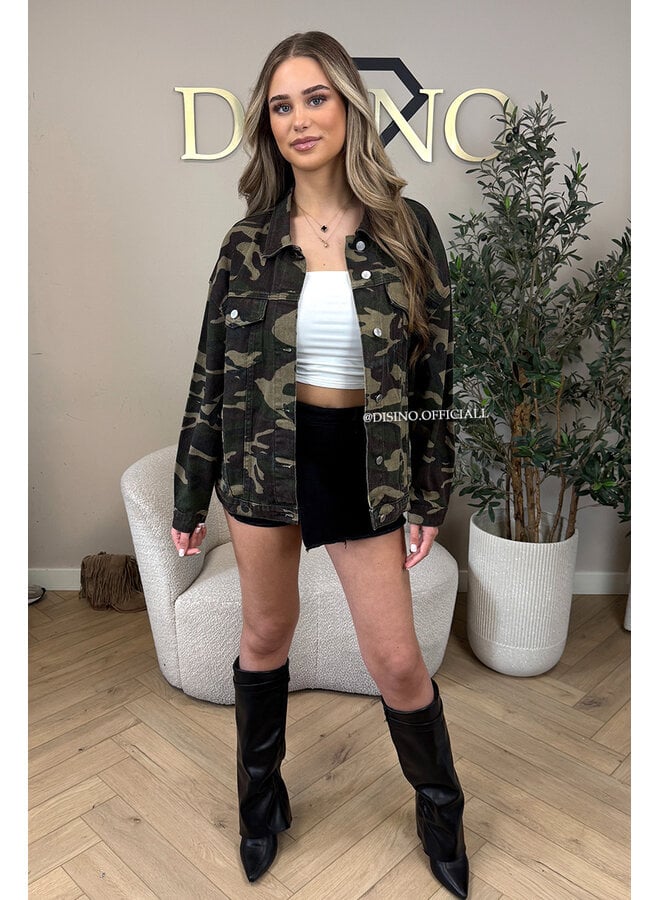 CAMO - 'BRADLEY JACKET' - OVERSIZED DENIM CAMO JACKET
