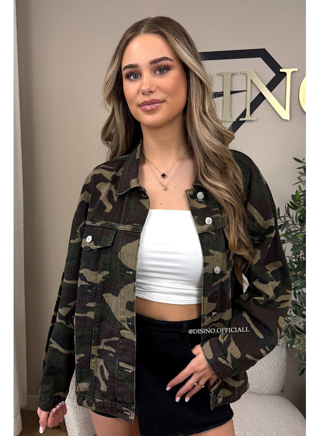 CAMO - 'BRADLEY JACKET' - OVERSIZED DENIM CAMO JACKET