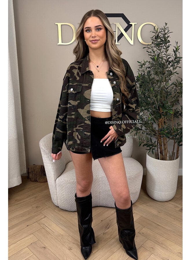 CAMO - 'BRADLEY JACKET' - OVERSIZED DENIM CAMO JACKET